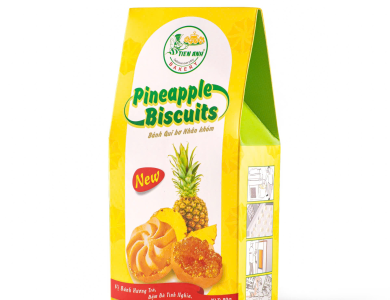 Bánh Qui Bơ Nhân Khóm - Hộp Giấy 80g